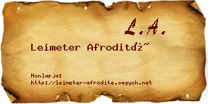 Leimeter Afrodité névjegykártya